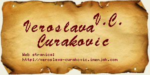 Veroslava Curaković vizit kartica